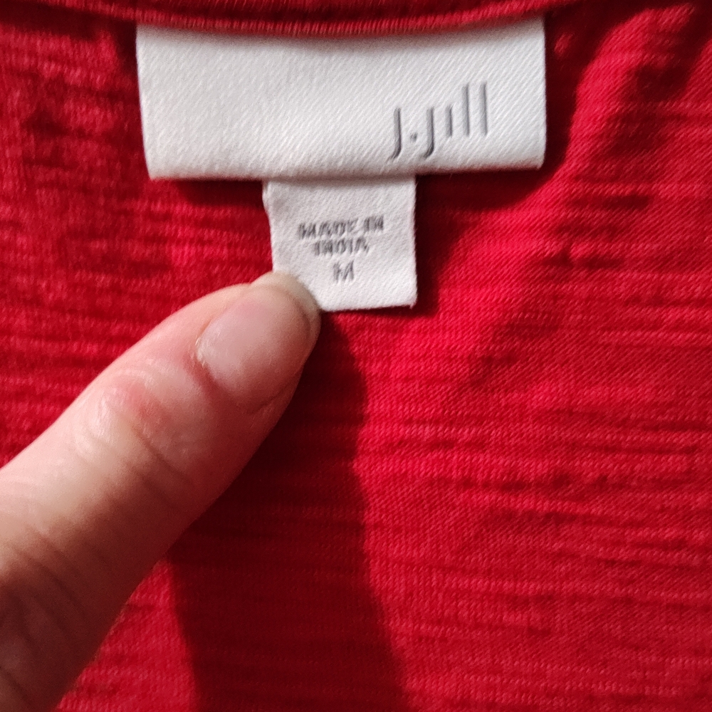 J. Jill Red Long Sleeve Top